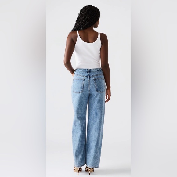 Steve Madden Taylor Embellished Blue Jeans | Straight + Rhinestones | 26 | NWT - Picture 6 of 15